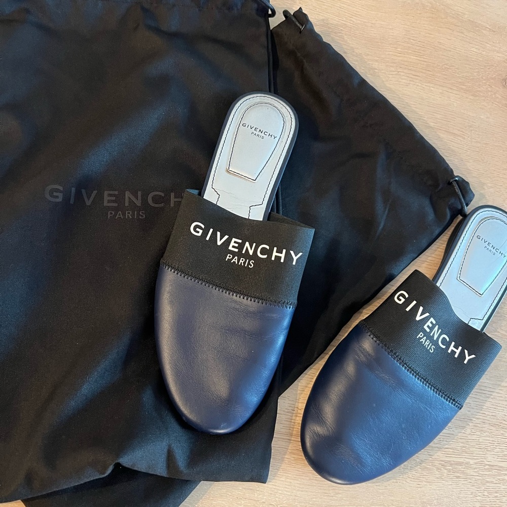 Givenchy women's  Navy Leather Loafers